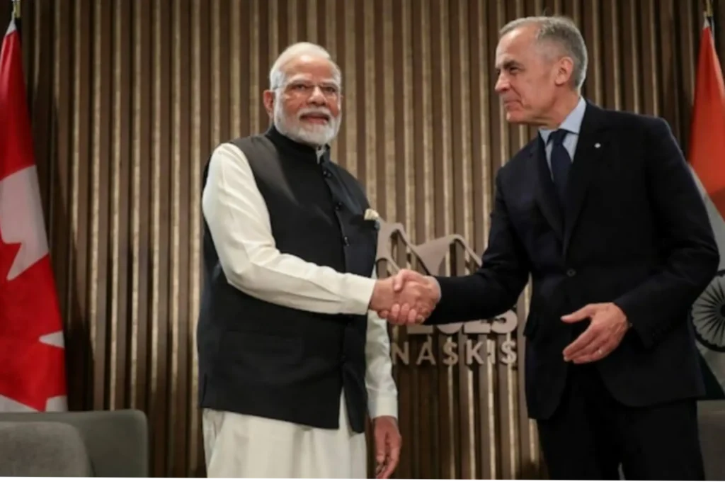 प्रधानमंत्री नरेंद्र मोदी और कनाडा के प्रधानमंत्री मार्क कार्नी की दिल्ली में अहम बैठकें